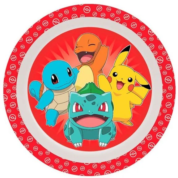Pokémon Red műanyag lapostányér