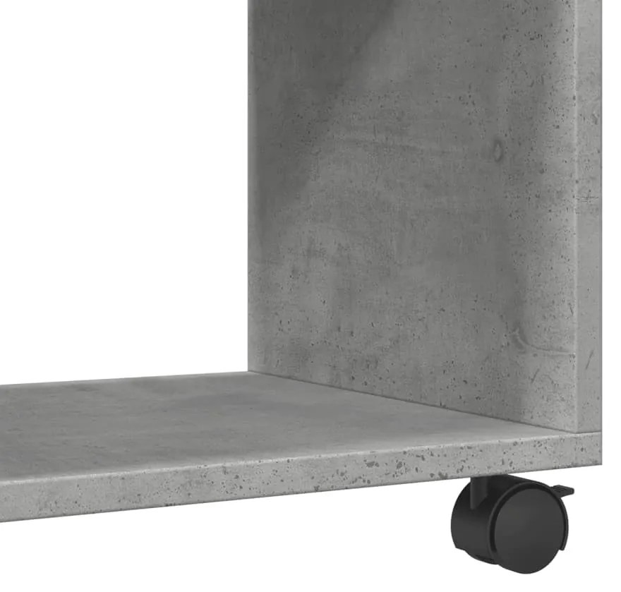betonszürke szerelt fa görgős szekrény 37 x 33 x 42,5 cm