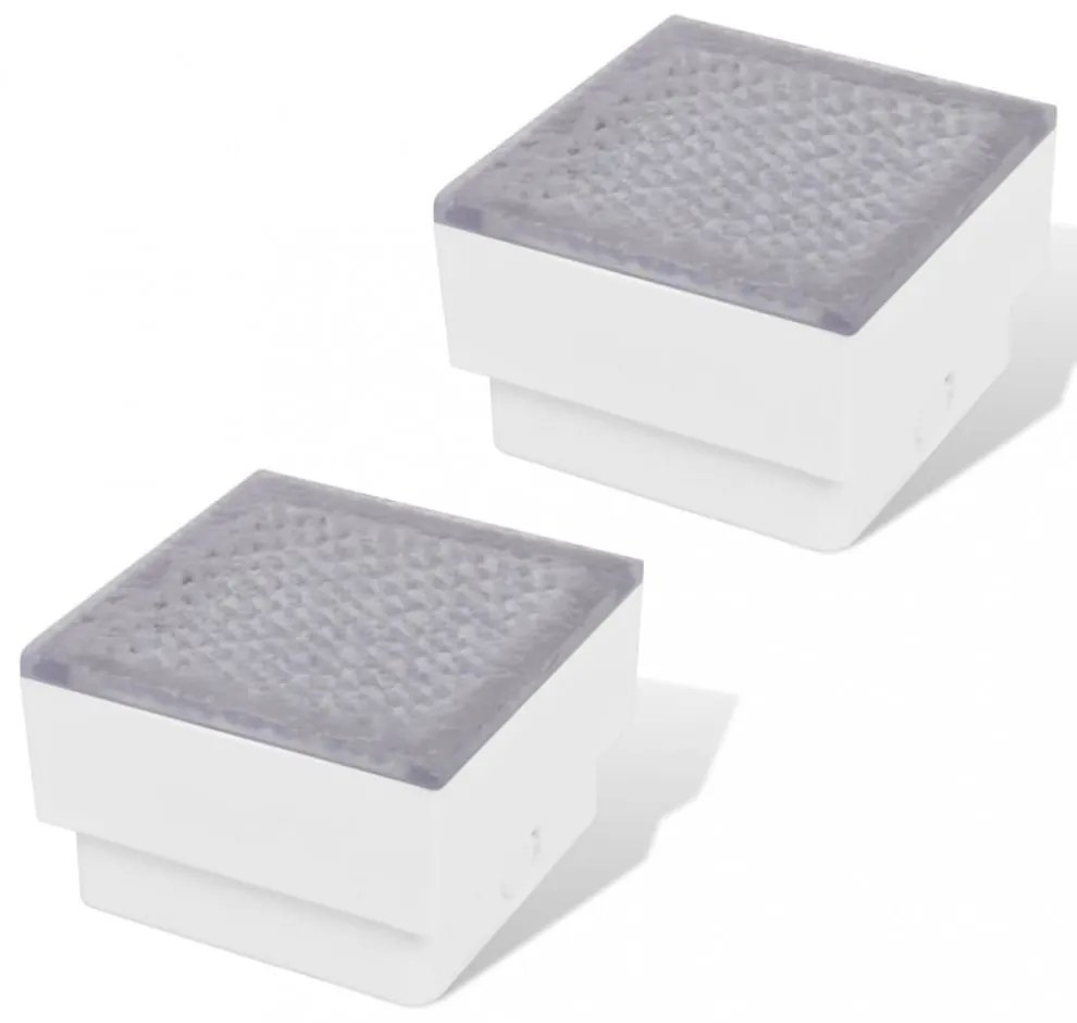 2 db LED földbe építhető izzó / kültéri lámpa 100 x 100 x 68 mm