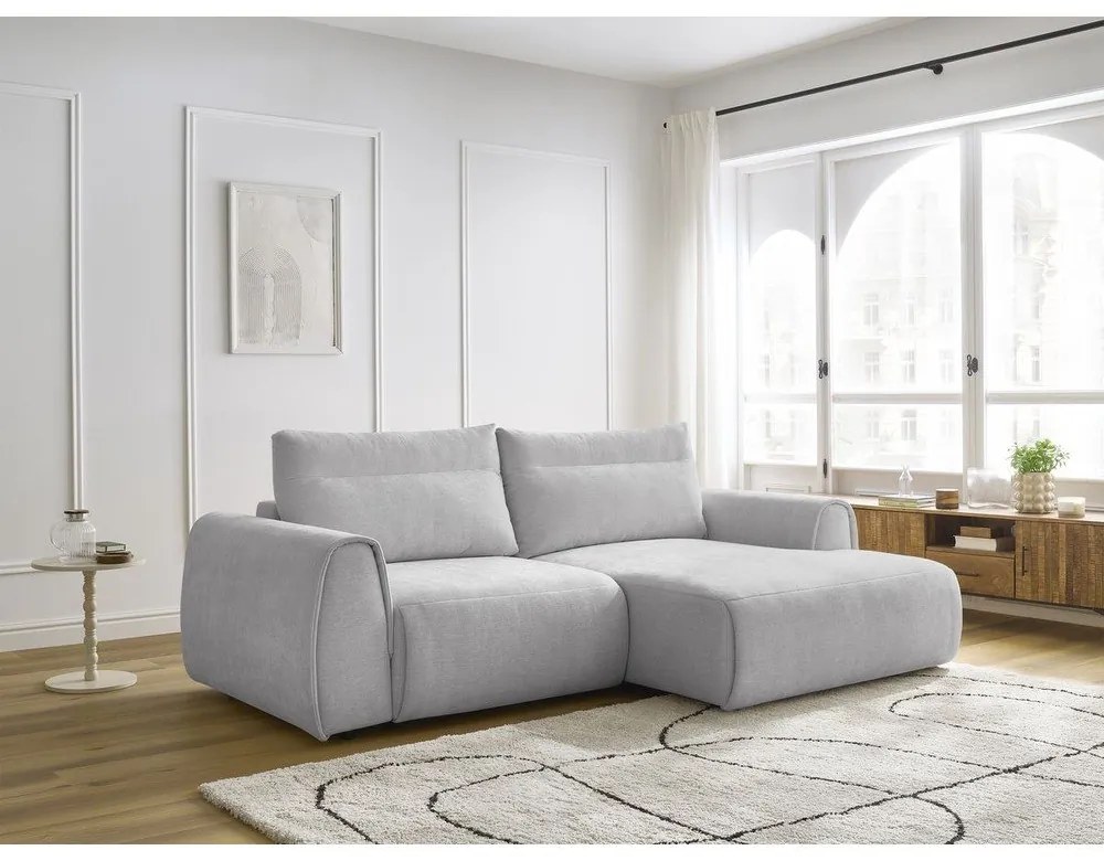 Világosszürke sarokkanapé Aden – Bobochic Paris
