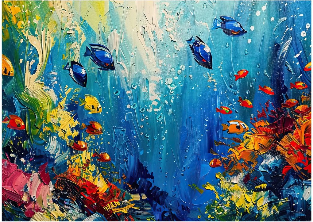 Kép - A víz alatti világ festése (70x50 cm)