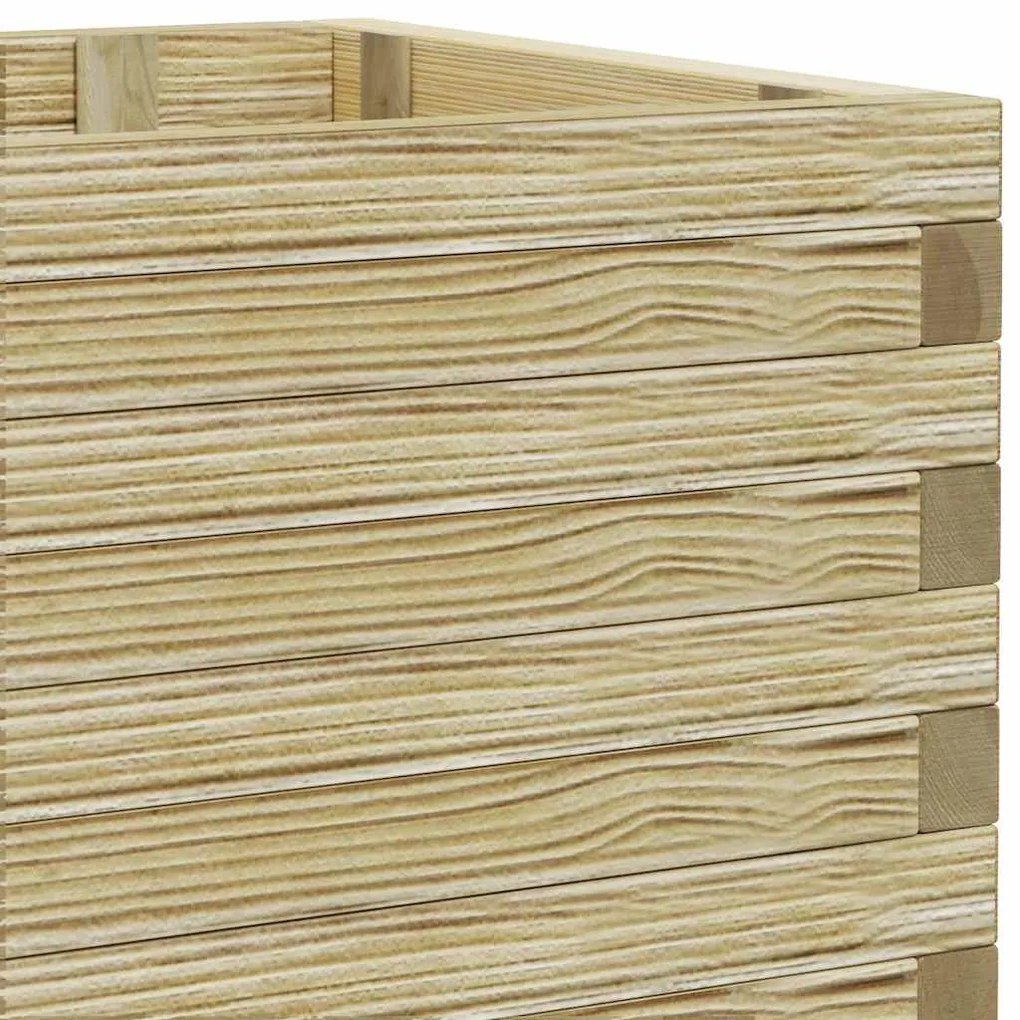 téglalap alakú fa magaságyás 100 x 50 x 40 cm