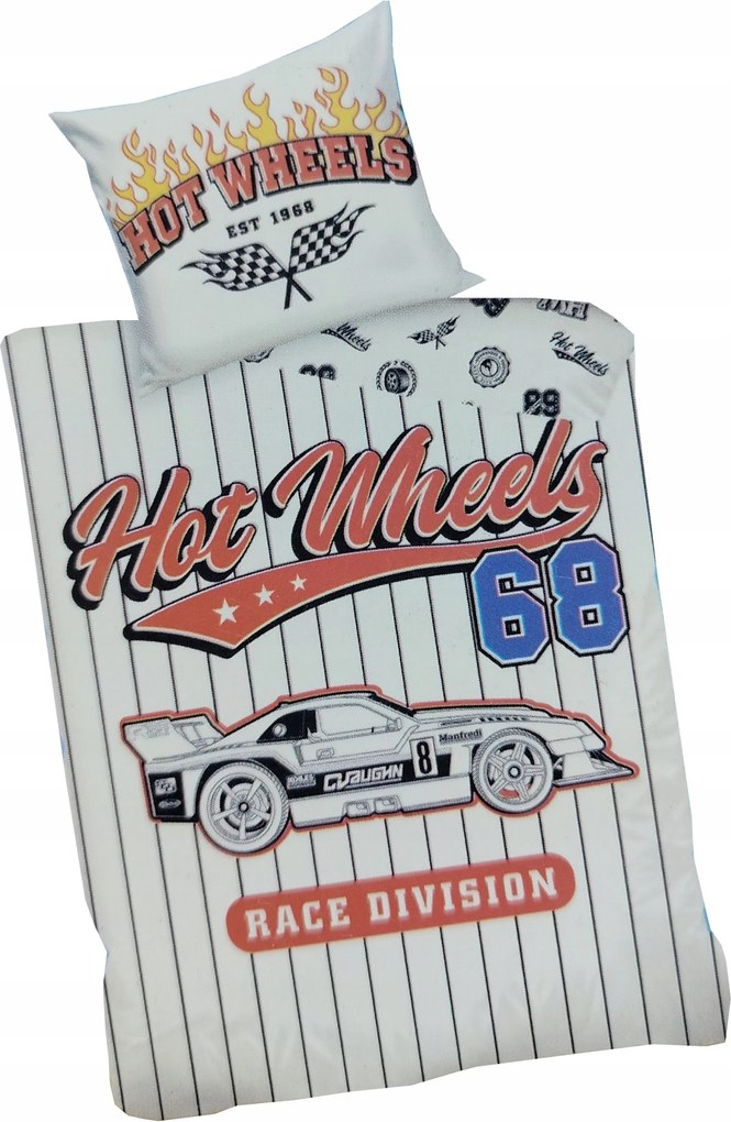 Carbotex Ágyneműhuzat Hot Wheels Versenyautók 160x200cm Ágynemű garnitúra