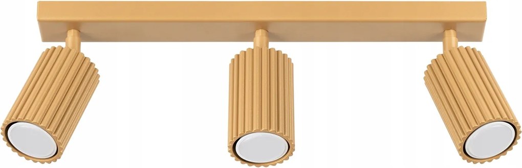 Mennyezeti Lámpa Reflektor Tuba Spot 3x GU10 Arany Karbon 1562 Sollux