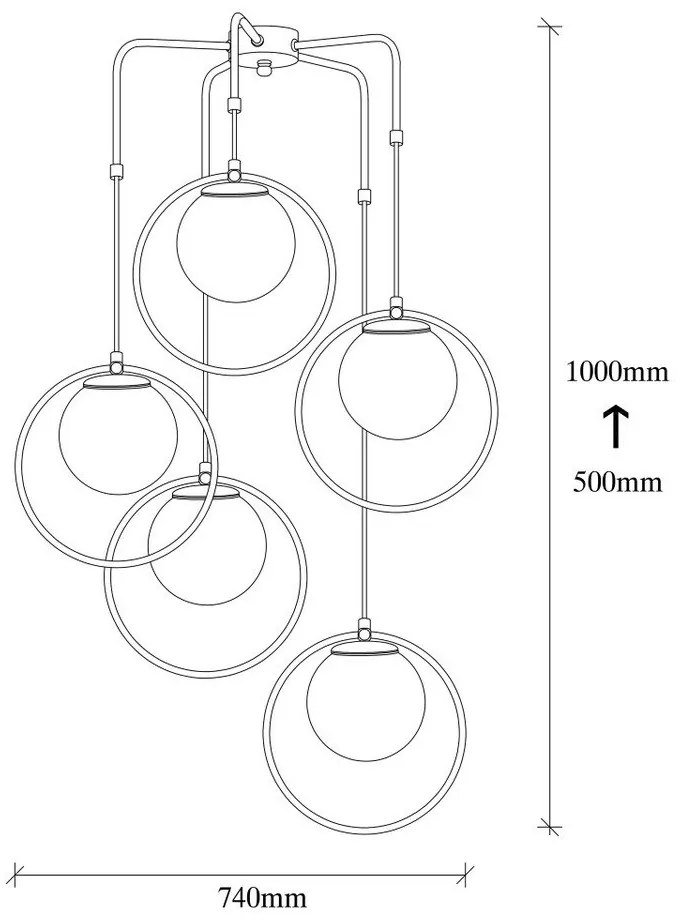 Satyros fekete fém függőlámpa - Opviq lights