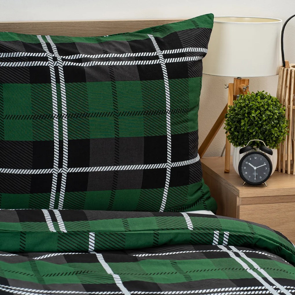 4Home Green Classic pamut párnahuzat, 140 x 220 cm, 70 x 90 cm, 140 x 220 cm, 70 x 90 cm