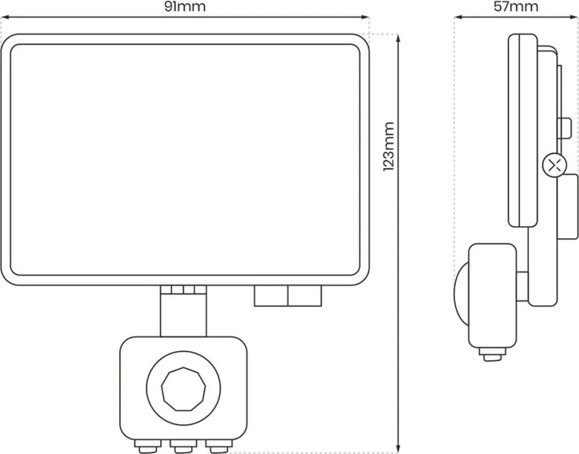 EKO LIGHT EKN9017 FLOODLIGHT Kültéri Reflektor Fekete LED IP44