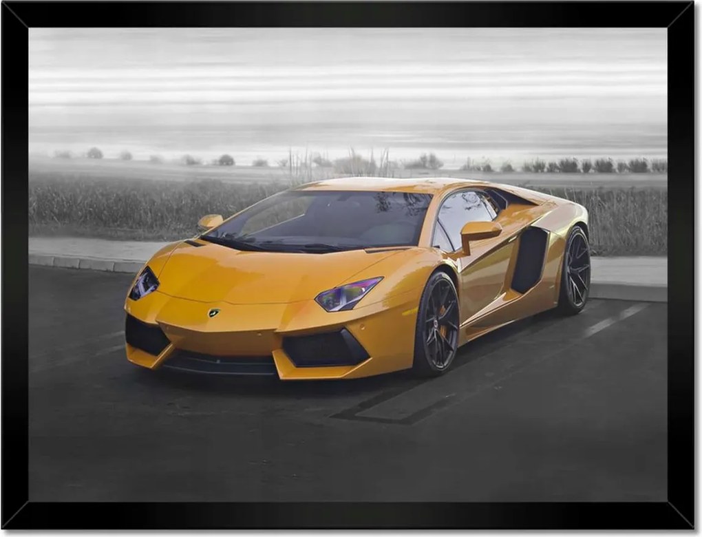 Poszterek keretben 40x30 Narancssárga autó