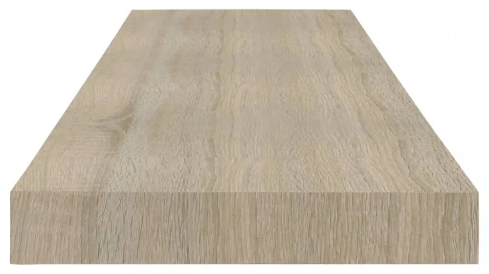4 db tölgyszínű MDF fali polc 80 x 23,5 x 3,8 cm