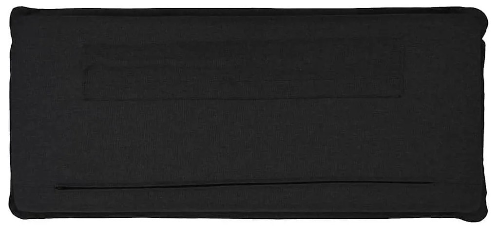 Kárpitozott fejtámla Természetes és fekete 100 cm Tömör fenyőfa