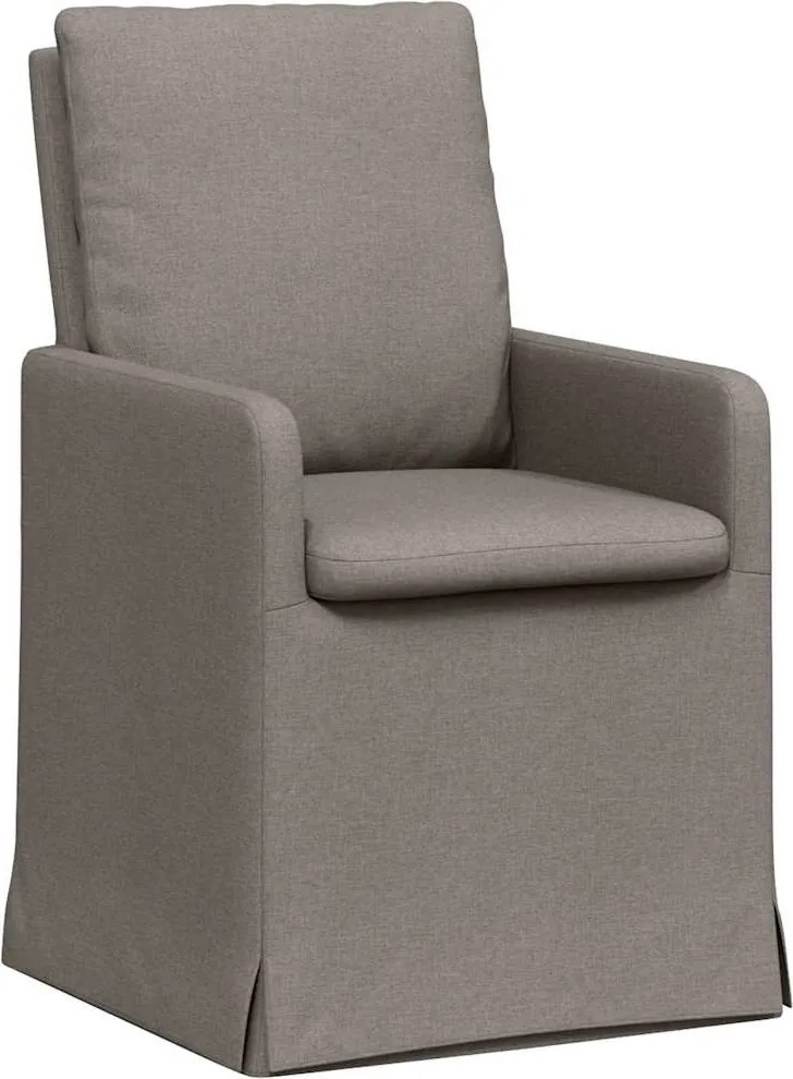 vidaXL Étkező Székek 2 pcs Tópszínű 57 x 67 x 98 cm szövet