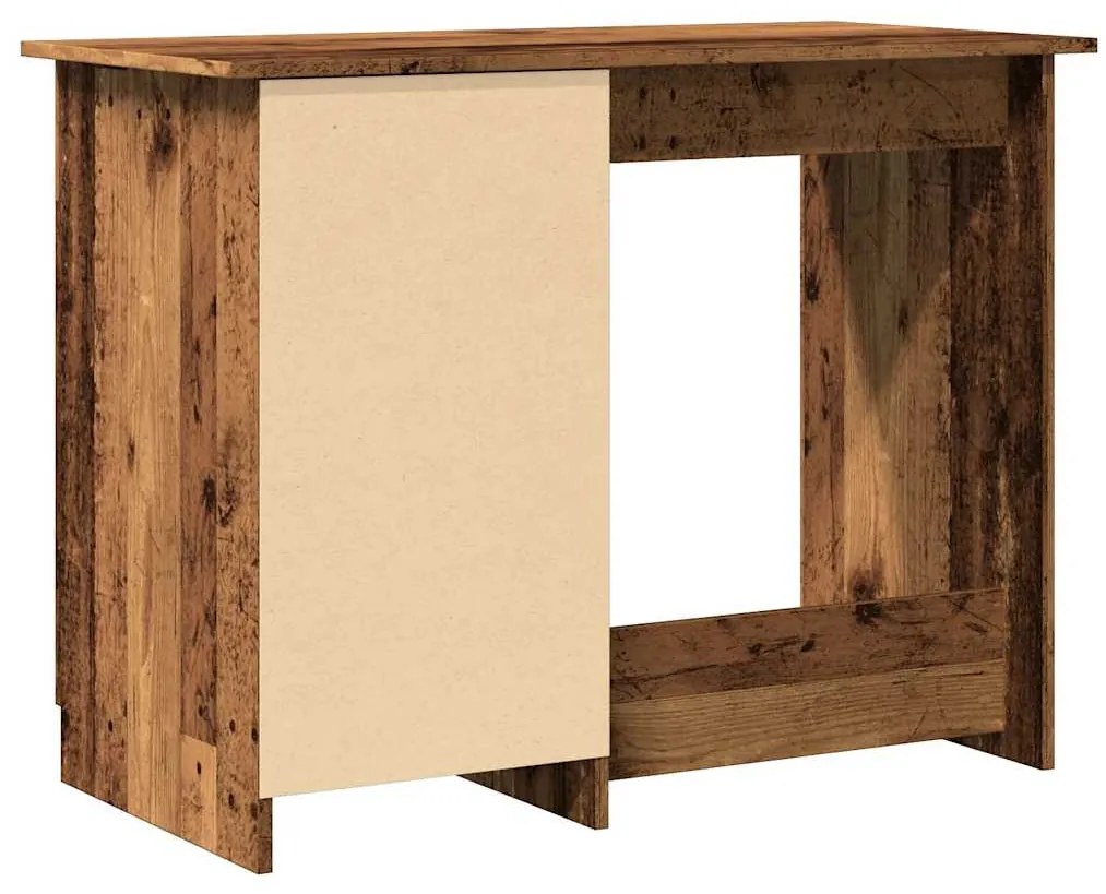 antik fa színű szerelt fa íróasztal 100 x 50 x 76 cm