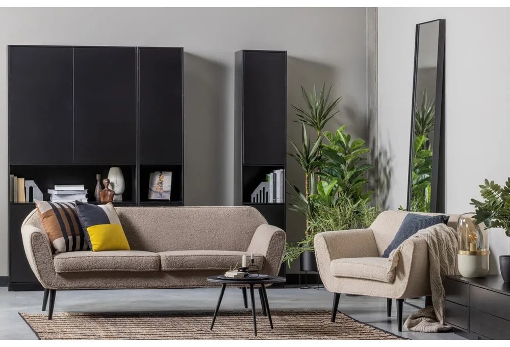 Fekete borovi fenyő moduláris szekrény 40x210 cm Finca – WOOOD