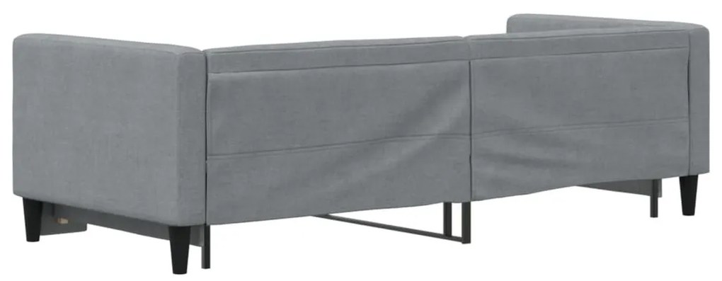 világosszürke szövet kihúzható heverő 80 x 200 cm