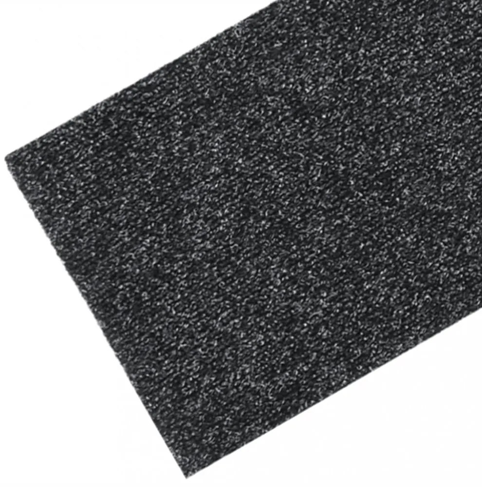 15 db szürke négyszögletes öntapadó lépcsőszőnyeg 76x20cm