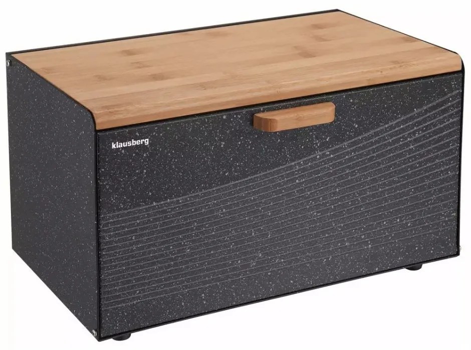 Klausberg Premium kenyértartó - rozsdamentes acél / bambusz (KB-7464)