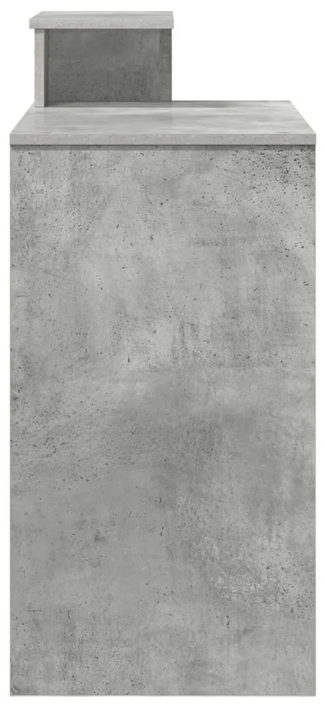 Szürke számítógépasztal Beton szürke