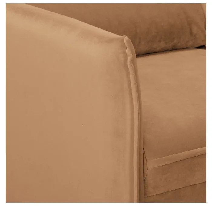 Barna bársony kanapé 138 cm Juli – Ropez