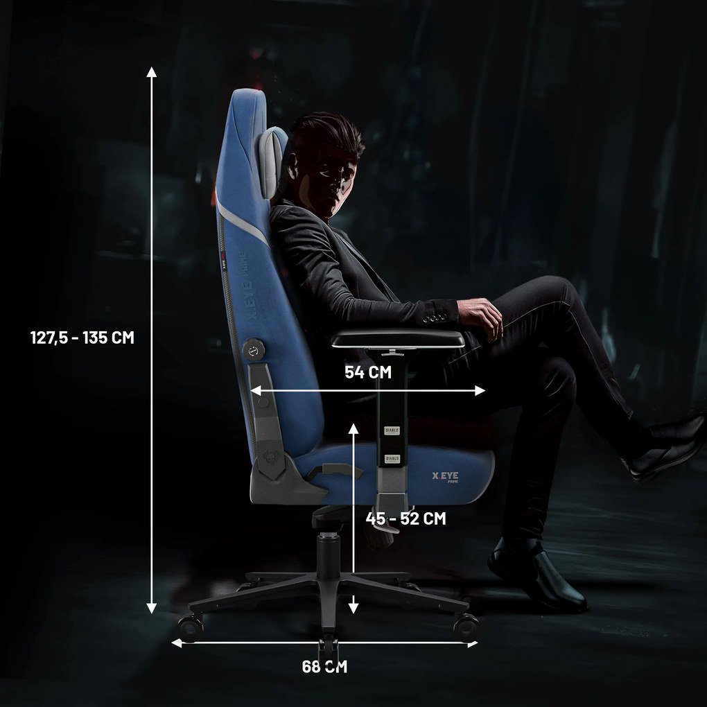 Gamer szék kék Normal Size: Diablo X-Eye Prime Meta Ocean