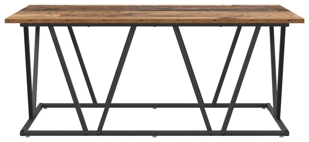 Kávézóasztal Régi Fa 100x50x40 cm Mérnöki Fa és Fém