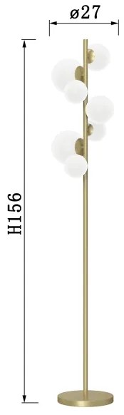 ONLI - Állólámpa PALOMA 7xG9/10W/230V arany