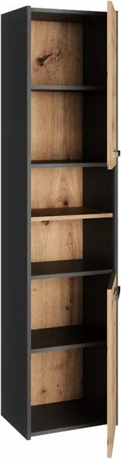 MIX S40 fürdőszoba szekrény, antracit-tölgy