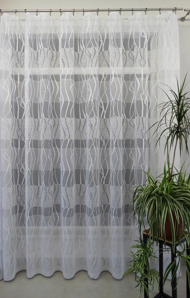 Mg Függöny jacquard 32616 Fehér 300x250cm kész Bt