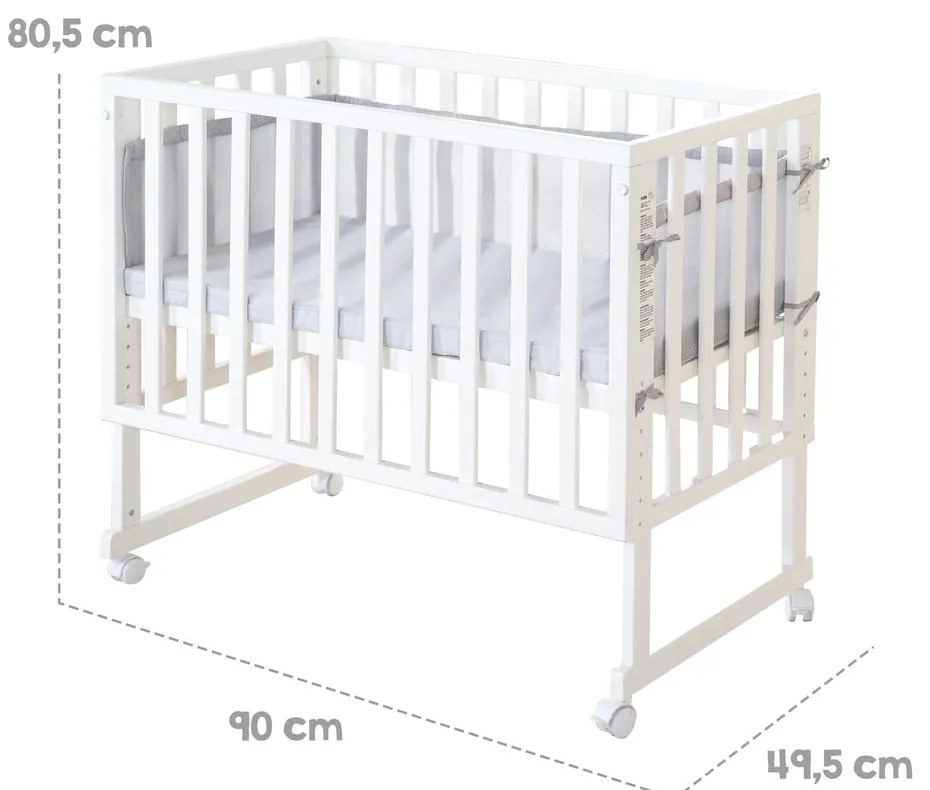 Fehér babaágy 90x45 cm – Roba