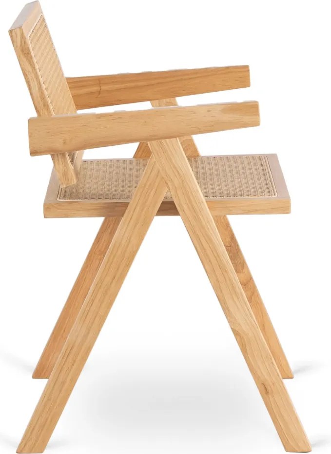 Krzesło MADERA Dąb/Beż Ażurowe