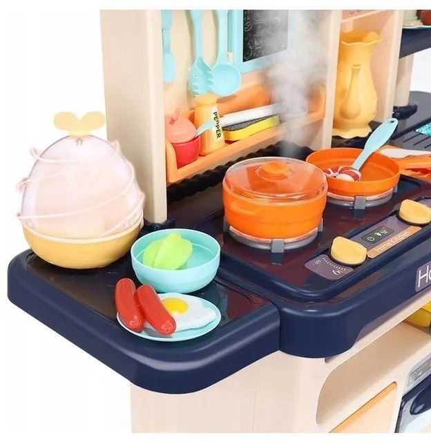 ProCart® Gyerekkonyha, hideg gőz, hanghatások és fények, zárt körű vízcsap, 65 db, 93x71x28 cm