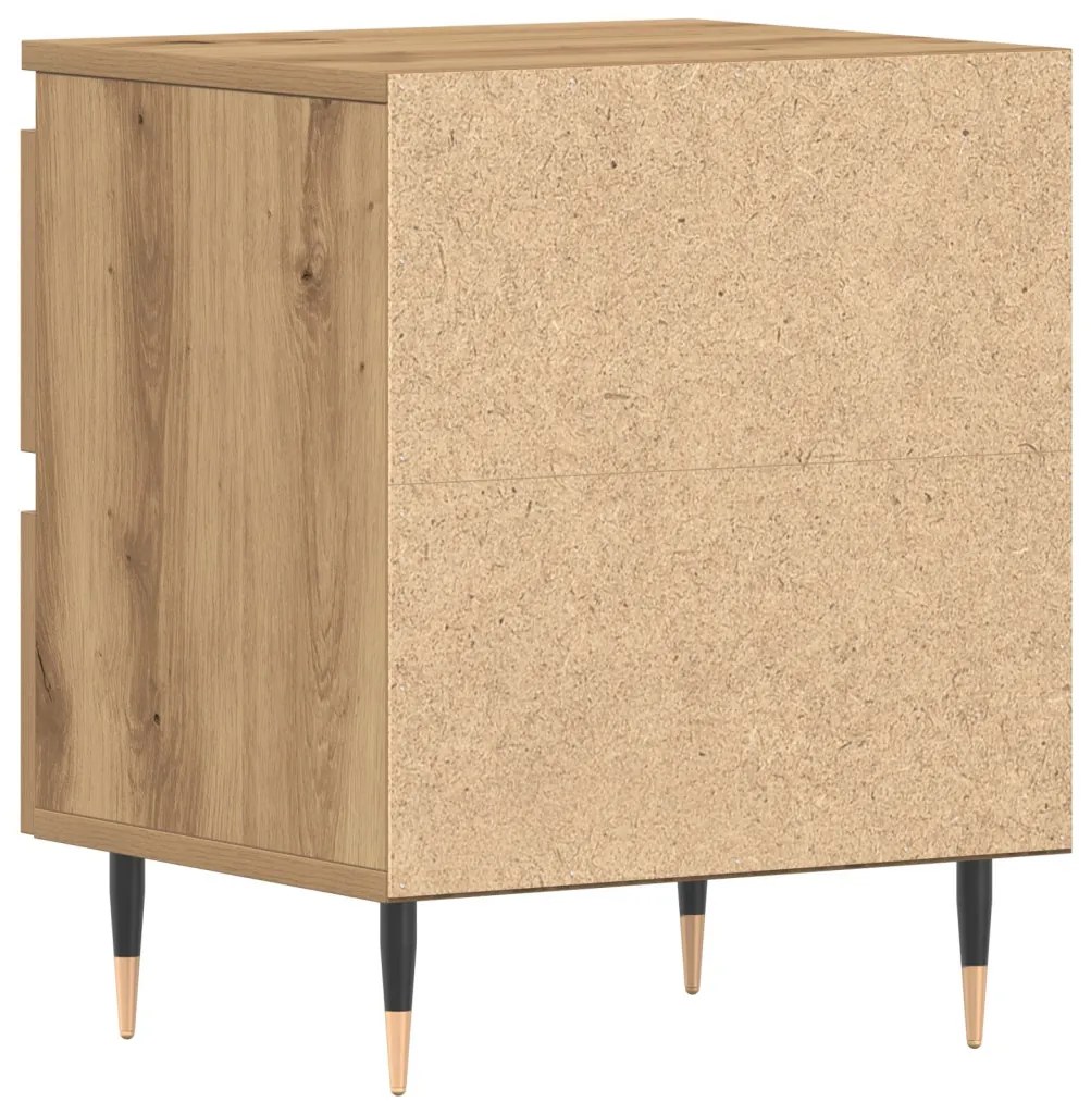 Éjjeli szekrények 2 db Kézműves tölgy 40x35x50 cm Műzott anyag