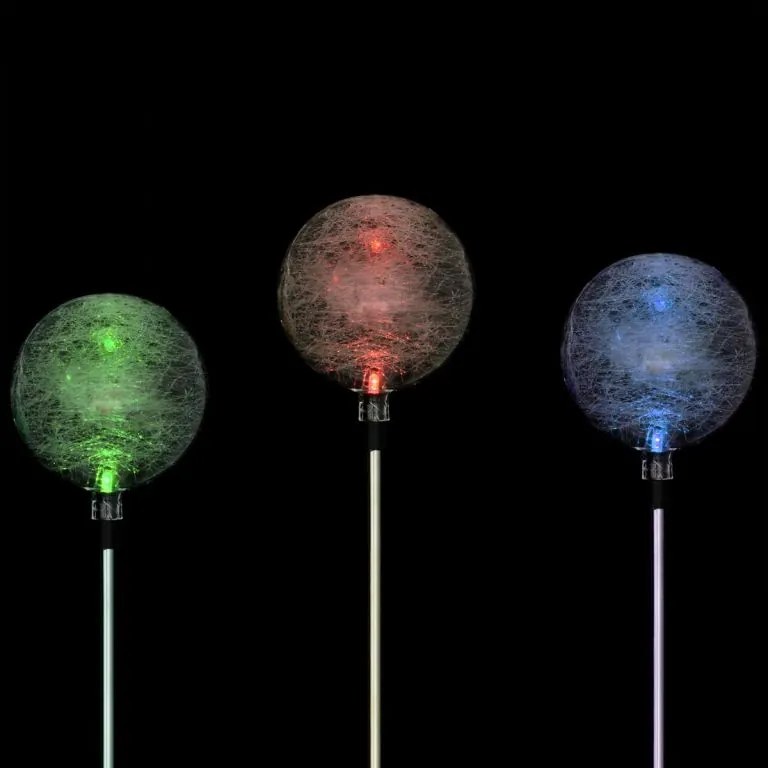 Kerti szoláris LED lámpa Garth – színváltó üveggömb