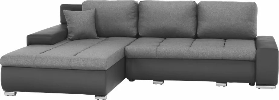 Sarokülőgarnitúra, szürke, TRAMP