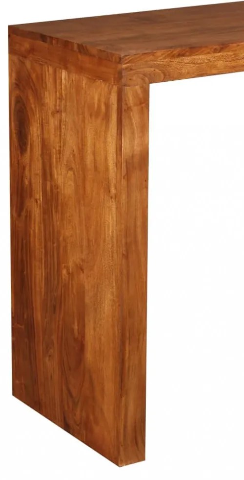 tömör fa konzolasztal mézszínű bevonattal 110 x 40 x 76 cm