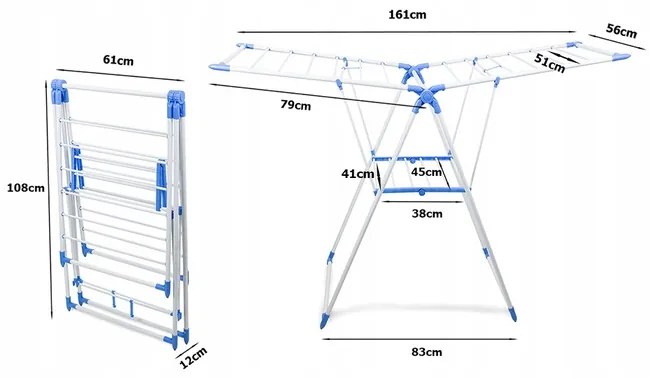Verk Szárítógép 161x56x79cm, 01399