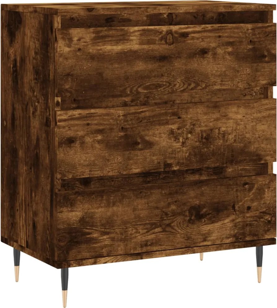 vidaXL füstös tölgy színű szerelt fa tálalószekrény 60 x 35 x 70 cm