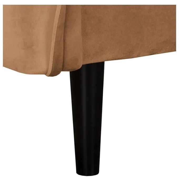 Barna bársony fotel Juli – Ropez