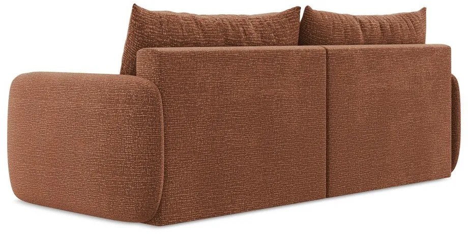 Téglavörös kinyitható-tárolóhelyes kanapé 238 cm Kalena – Makamii