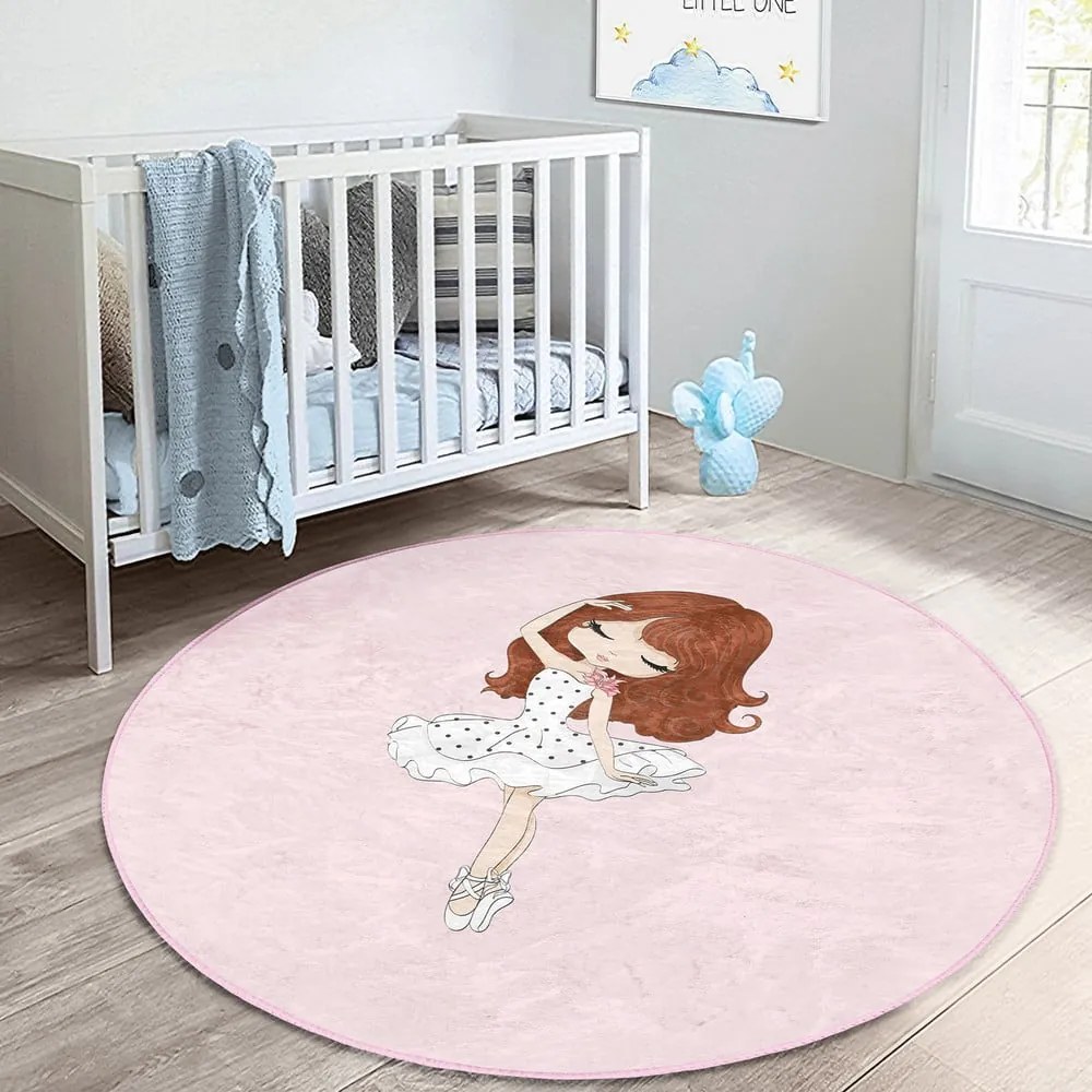 Rózsaszín gyerek szőnyeg ø 120 cm Comfort – Mila Home