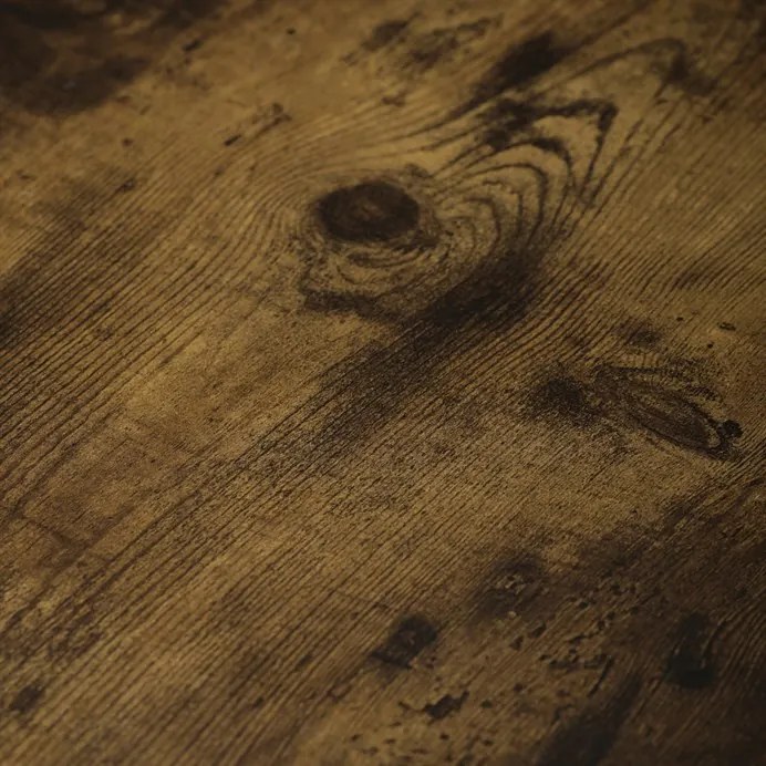 Kerek étkezőasztal Old wood dekorációval. Méret: 80x75 cm. Mdf asztallap, fém váz