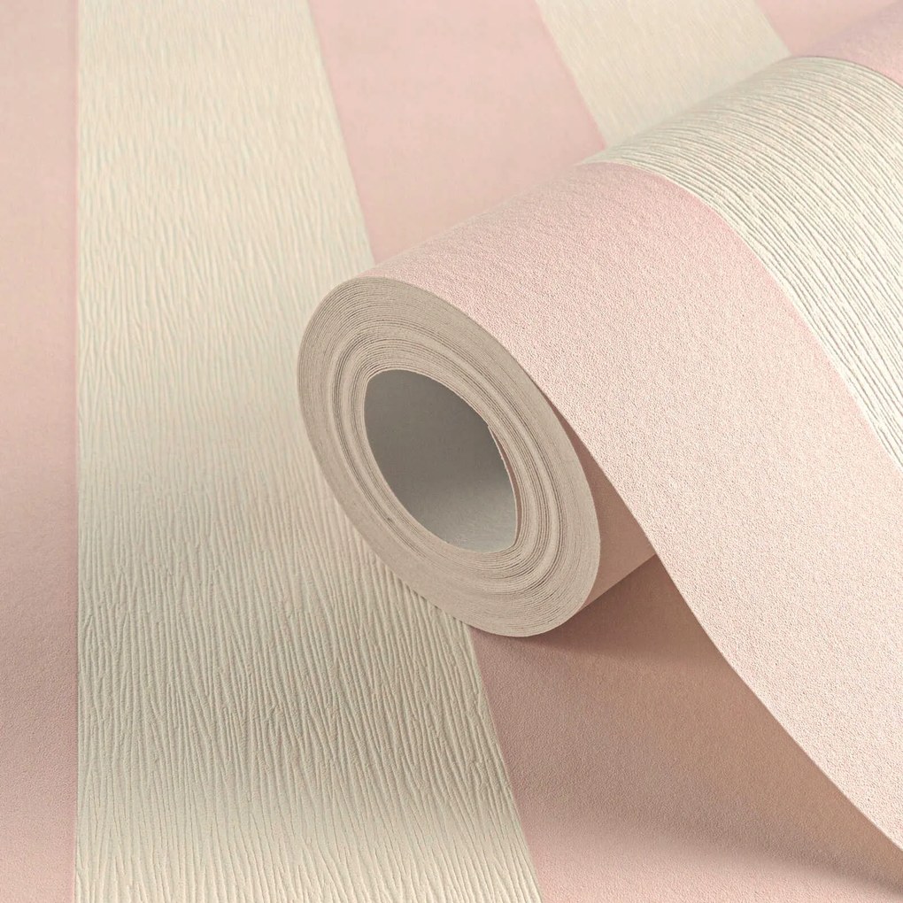 Tapéta Rózsaszín csíkos mosható tapéta
