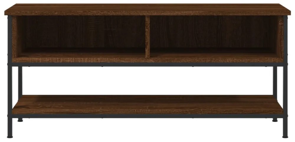 barna tölgy színű szerelt fa TV-szekrény 100 x 35 x 45 cm