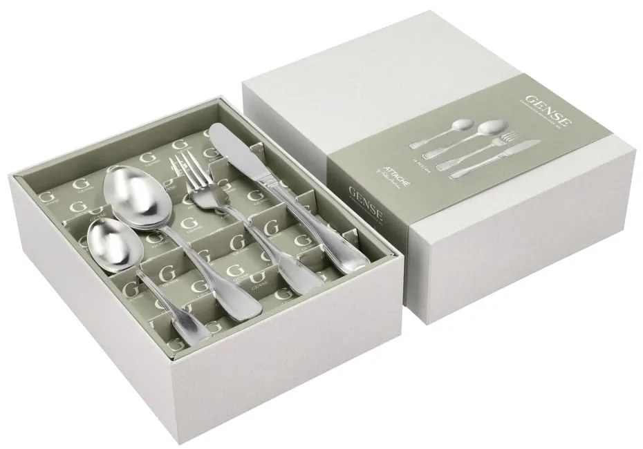 Ezüstszínű rozsdamentes acél evőeszköz készlet 16 db-os Attaché – Gense