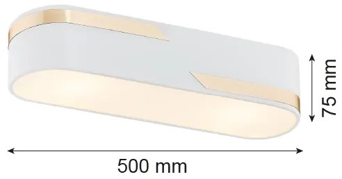 Argon 6003 - Mennyezeti lámpa TONI 3xE27/15W/230V fehér/arany