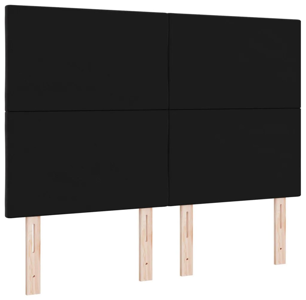 Fekete Gyémánt Blokk Kialakítású Fejtámla 140 cm Bársonyos