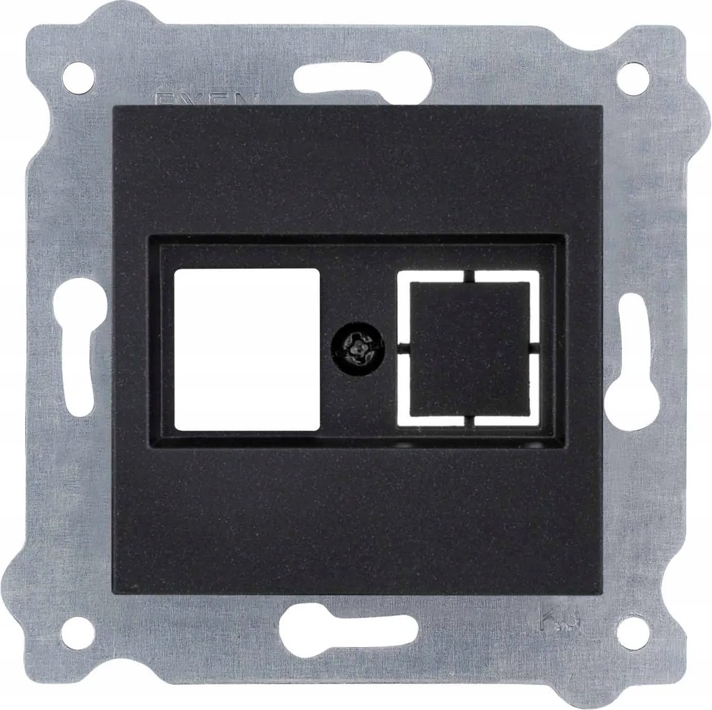 Exen Dupla Keystone aljzat fedél kupakkal Egyszerű Fekete metál