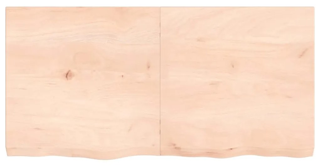 kezeletlen tömör tölgyfa fali polc 120x60x(2-6) cm