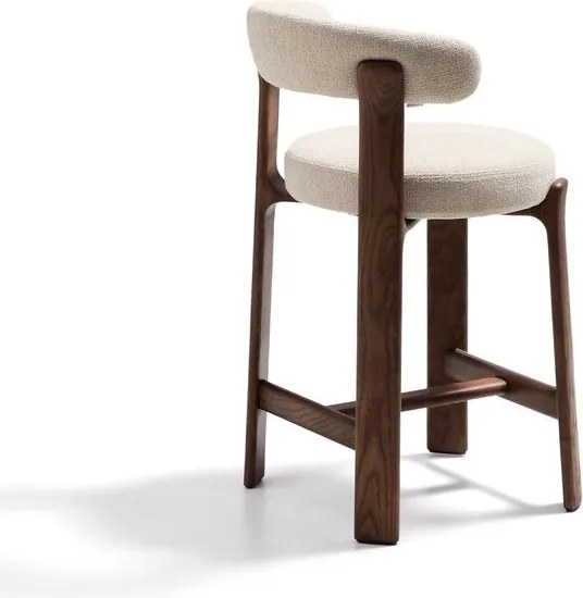 Bézs-sötét natúr színű kőrisfa bárszék (ülésmagasság 65 cm) Granite – Kave Home