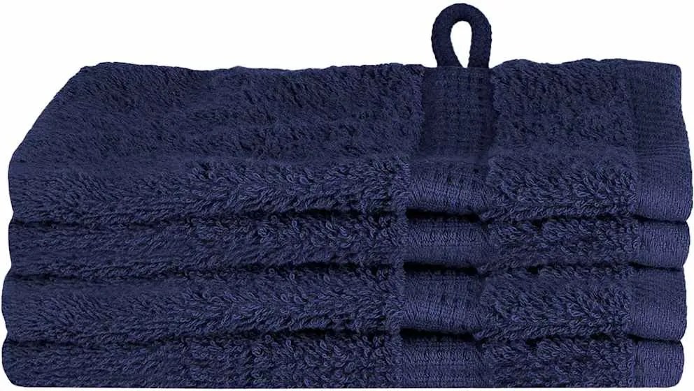 vidaXL Vendégtörölköző SOLUND 4 pcs Sötétkék 15 x 21 cm 550 gsm