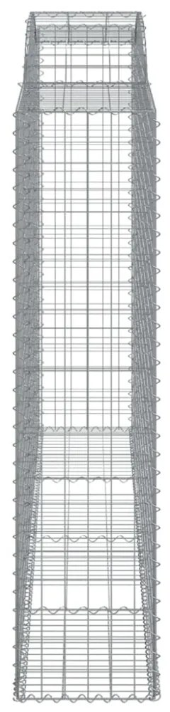 4 db íves horganyzott vas gabion kosár 300x50x200/220 cm
